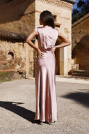 Selma Maxi Elbise - Toz Pembe