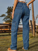 Retro utility denim cargobukser