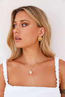 Collana unica con perla placcata in oro 18k