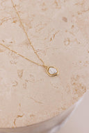 Collana unica con perla placcata in oro 18k