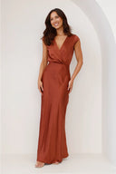 Selma Maxi Elbise - Pas Rengi