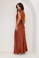 Selma Maxi Elbise - Pas Rengi