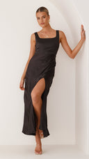 Alaria Maxi Elbise - Siyah