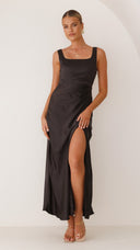 Alaria Maxi Elbise - Siyah