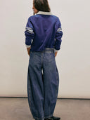 Blugi drepți cu talie joasă și șnur ajustabil