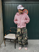Camouflage Strass Kordelzug Cargo-Hose