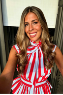 Striped Bow Neck Sleeveless Top