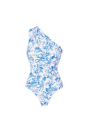 Set blu floreale fresco monospalla