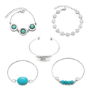 Women's Western Vintage Turquoise Personalized Multi-element Beaded Jewelry Set