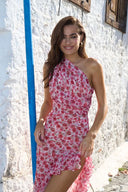 Rochie cu volane și imprimeu floral Kidney