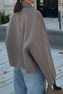 Cardigan uni à col revers