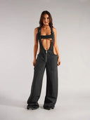 Lynlås Strop Denim Jumpsuit
