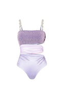 Set Costume da Bagno Resort con Ritagli Glitterati