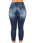 High-waisted stretch skinny jeans
