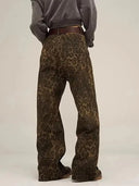 Vintage Leopardenmuster Jeans