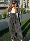 Trendy jumpsuit med oversized lommer