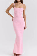 Romola Aplike Maxi Elbise