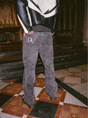 Cupid Print Waschblaue Jeans