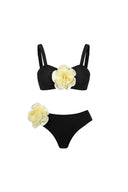 Set bikini sexy floreale 3D con top halter