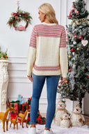 Jule crewneck broderet strikket sweater