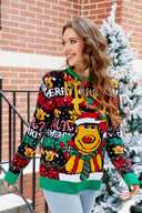 Jule tegneserie rensdyr strikket sweater