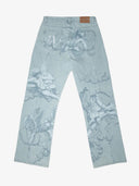 Cupid Print Waschblaue Jeans