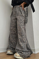 Streetstyle Leoparden-Streifen Baggy-Hose