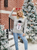 Jule snemand rund hals strikket sweater