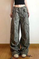 İncelten Kamuflaj Kargo Denim Pantolon