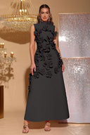 Rochie maxi fără mâneci Ethel decorată cu flori