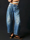Jeans met luipaardprint en wijde pijpen