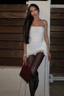 Sommer Neckholder Tief-V Schlitz Minikleid