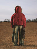 Plato-geverfde geborduurde scimitar jeans