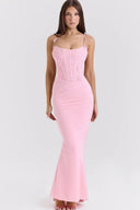 Romola Aplike Maxi Elbise