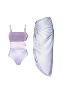 Set Costume da Bagno Resort con Ritagli Glitterati