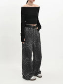 Vintage Leopardenmuster Jeans