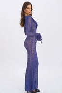 Meerjungfrau-Kleid aus durchsichtigem Mesh