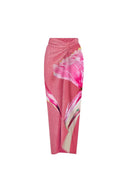 3D Blomstret Pink Print Badedragt Sæt