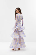 Floral Tiered Ruffle Midi Dress