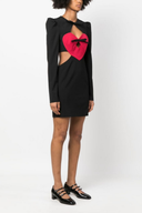 Vestito Mini Azura a Maniche Lunghe con Fiocco e Scollo a Taglio