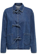 Veste en jean bleu foncé Tie