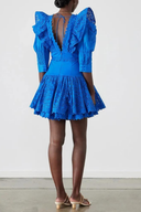 Vestito corto Éloïse con scollo a V increspato e schiena scoperta