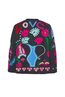 Veste à poche avec imprimé floral mignon