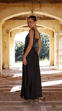 Alaria Maxi Elbise - Siyah