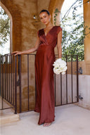 Selma Maxi Elbise - Pas Rengi