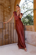 Selma Maxi Elbise - Pas Rengi