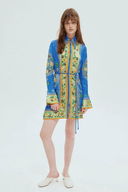 Vestito Mini Floreale a Maniche Lunghe Lisbeth