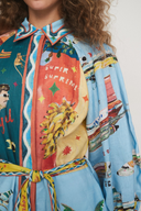 Vestito Mini Magali con Maniche a Palloncino e Patchwork