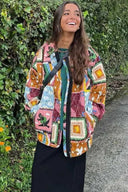 Jacka med vintageprint