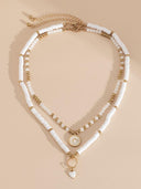 Collana con cristallo a forma di cuore boho